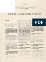 Carta de Arquitectura Vernacula