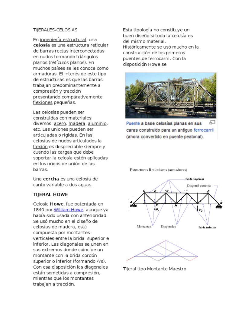 TIJERALES | PDF | Braguero | Ingeniería estructural