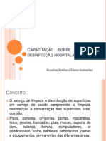 Capacitação sobre limpeza e desinfecção h ospitalar