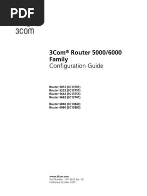 3com Router 5000 6000 Configuration Guide Multiprotocol Label Switching Networking