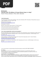 The Influence of Gregory Bateson_legacy or Vestige