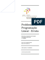 Problemas de Programação Linear