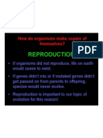 Relating Reproduction To Evolution