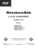 KitchenAid K45SSWH Parts Manual