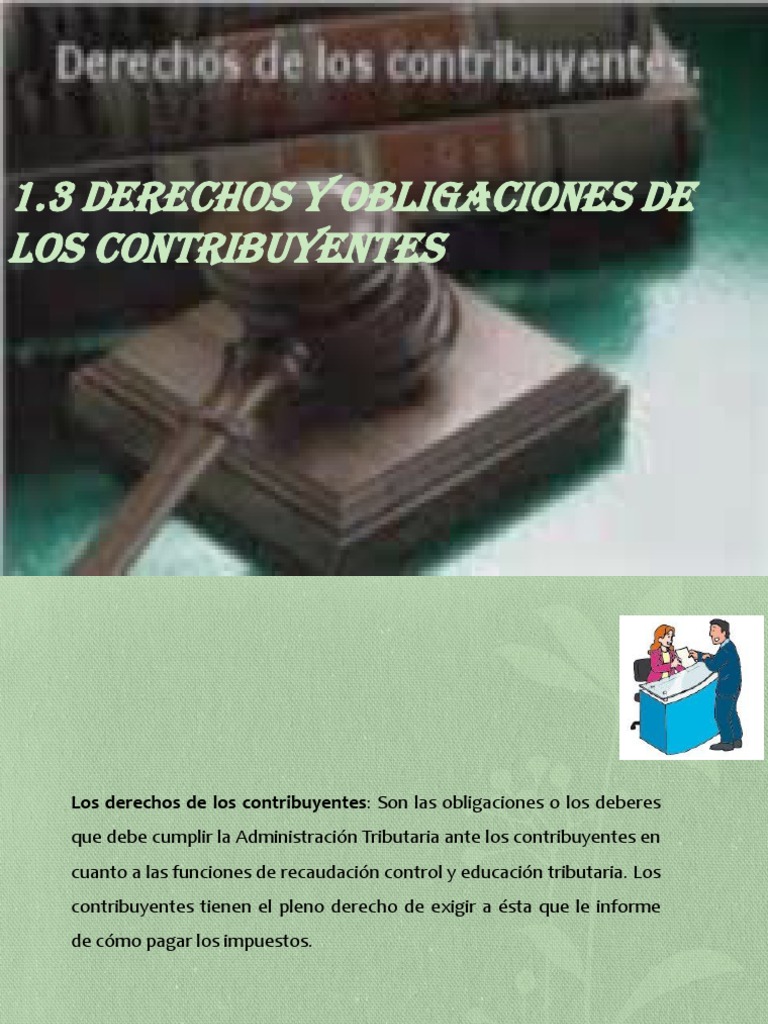 Derechos y Obligaciones de Contribuyentes | PDF | Contribuyente | Impuestos