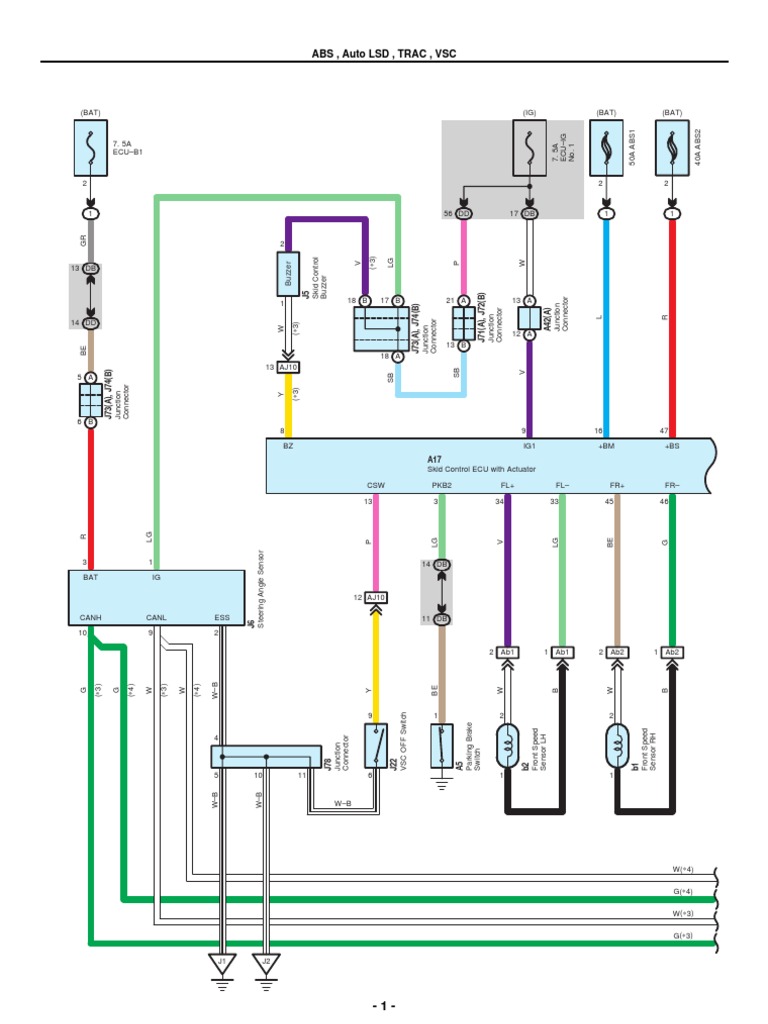 2007-2010 Toyota Tundra Electrical Wiring Diagrams | Anti Lock Braking