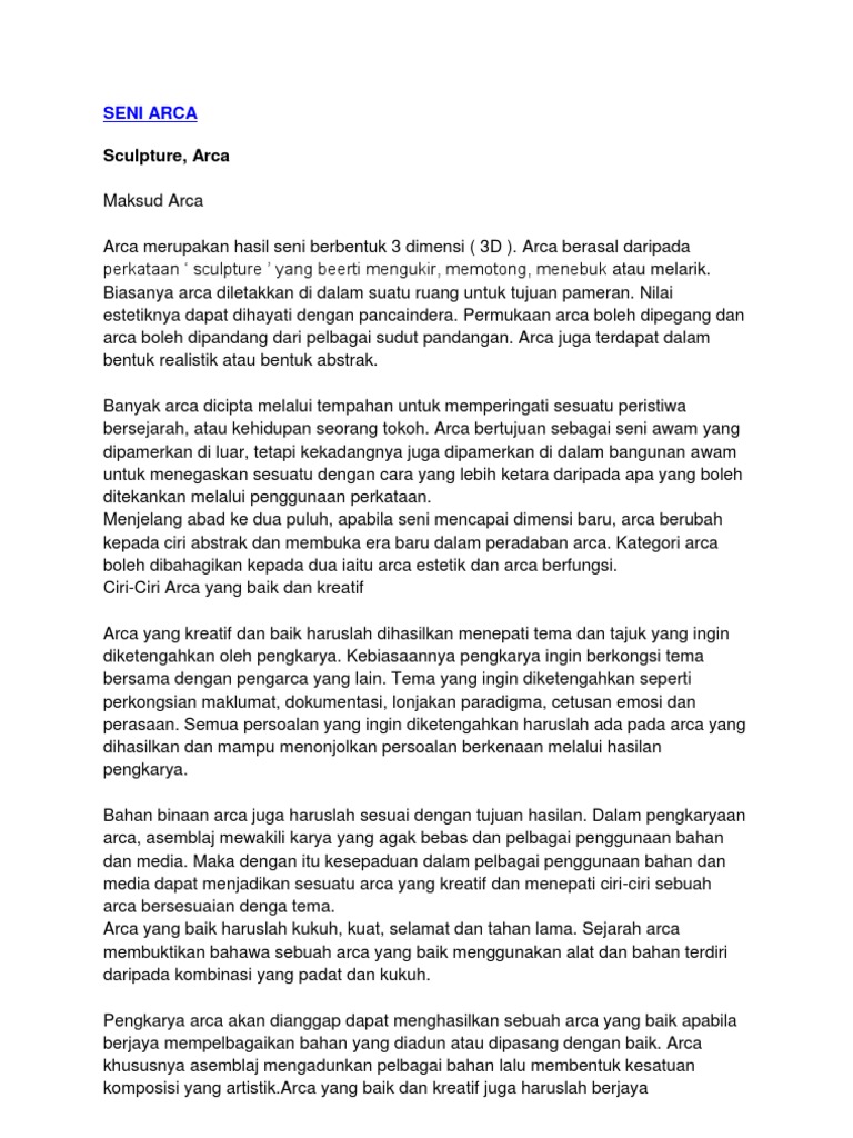 Seni Arca Pdf