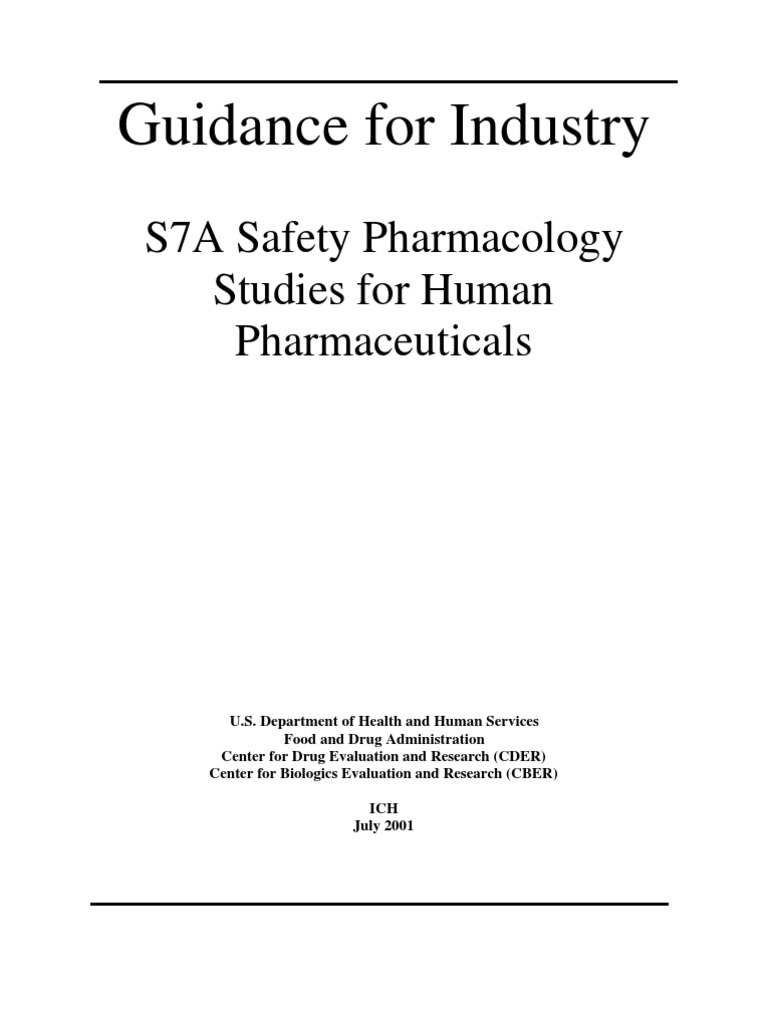 ICH S7A Safety Pharmacology Guidance | PDF | Pharmacology | Clinical Trial