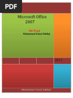 Download Ms Word 2007 - Notes Tutorial by Faisal Siddiqi SN130985525 doc pdf