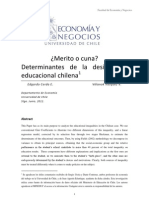 Cerda, E. & Vásquez, V - 2011 - Mérito o cuna - determinantes de la desigualdad educacional chilena