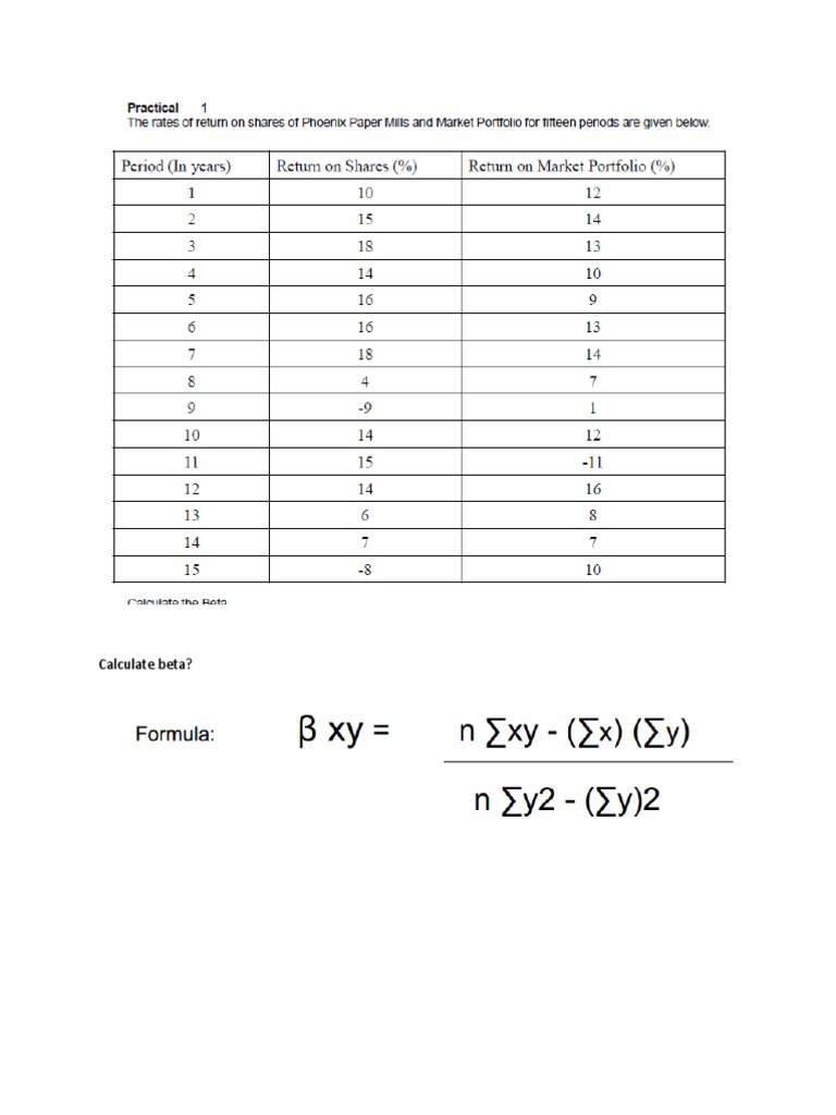 Calculate Beta | PDF