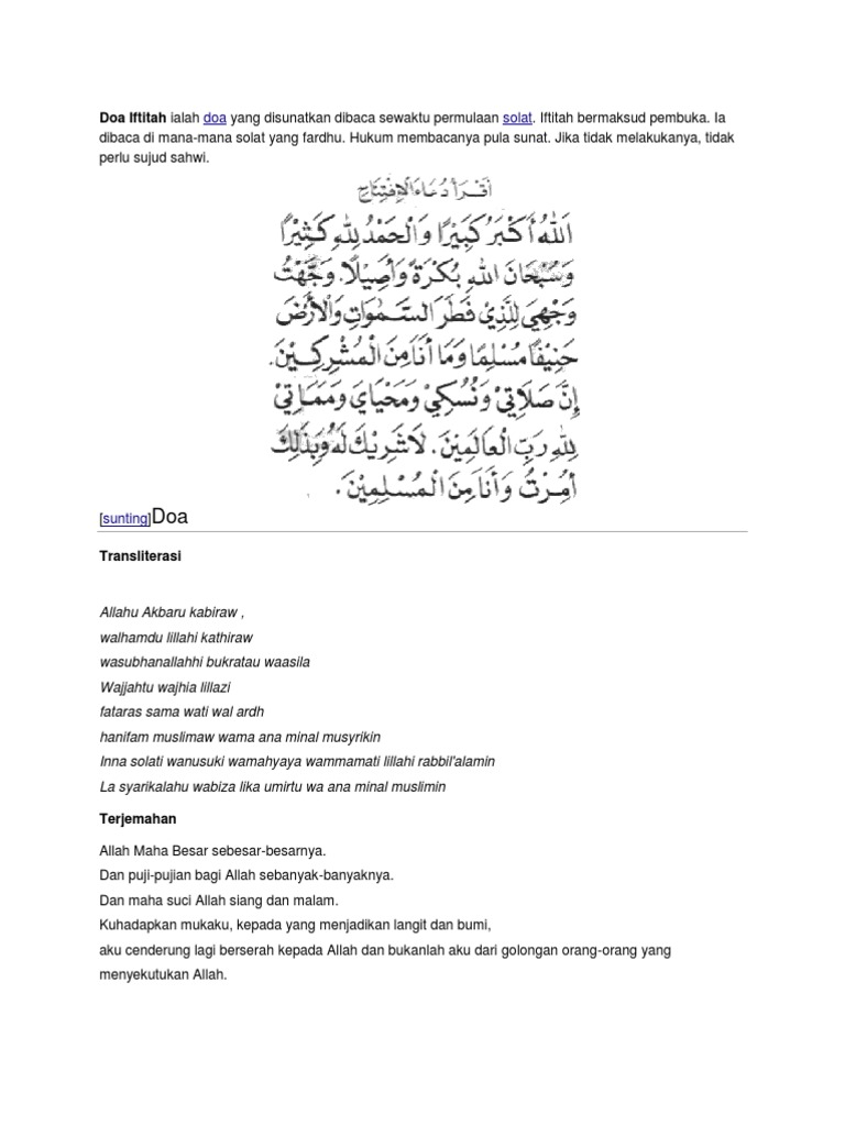 Doa Iftitah Pdf