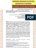 MUNDO INVERTIDO E MÁSCARAS EM PRAÇA PÚBLICA