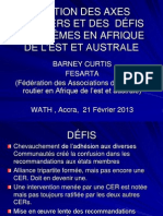 Gestion des Axes Routiers et des Défis Problèmes en Afrique de l'Est et Australe