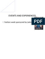 Events and Experiences.: - Fashion Week Sponsored by Lakme