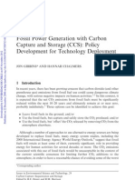 Fossil Power Generation With Carbon Capture and Storage (CCS) : Policy Development For Technology Deployment