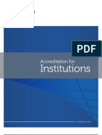 Accreditation for
Institutions