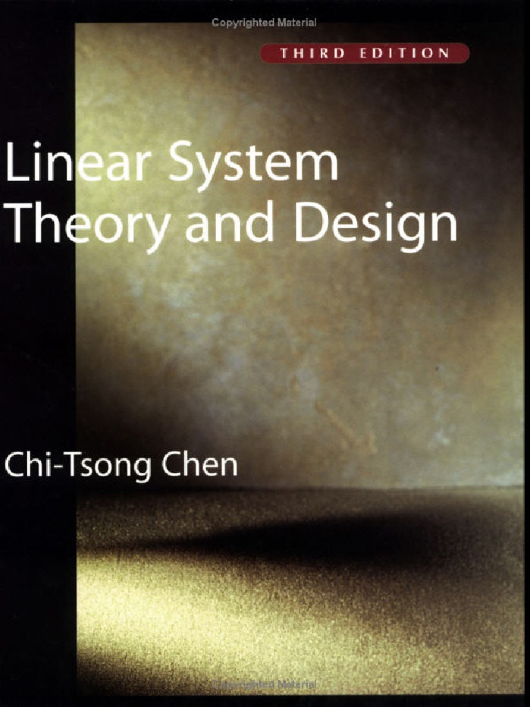Linear System Theory and Design by Chen 3rd Edition | PDF | Cognitive ...