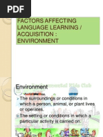 Factors Affecting Language Learning