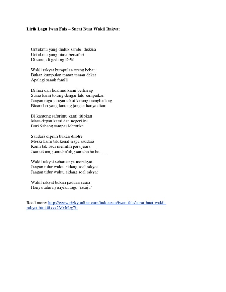 Lirik Lagu Iwan Fals Pdf