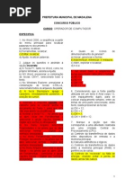 Prova de Operador de Computador