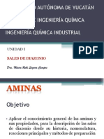 Sales de diazonio: propiedades y reacciones de las aminas