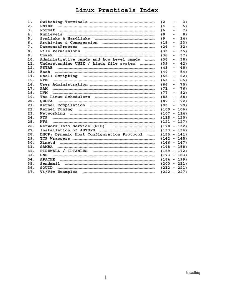 Linux Practicals Final Updated 14-10-2011 | PDF | Zip (File Format ...