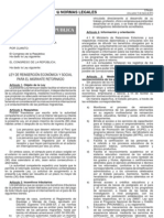 Ley de reinserción económica y social para el migrante retornado