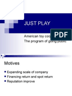 Just Play: American Toy Corporation The Program of Going Public