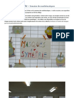 Masque Et Symétrie - Semaine Des Mathématiques - L'exposition