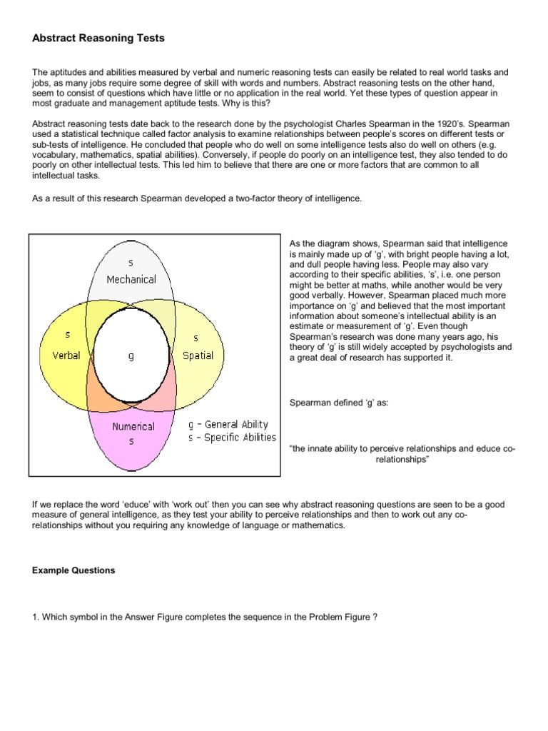 Abstract Reasoning Tests | PDF | Applied Psychology | Psychology