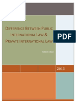 Difference B/W Private and Public International Law