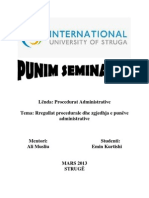 Punim Seminarik - Procedura Administrative