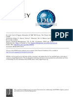 Ex Ante Cost of Equity Estimates of S and P 500 Firms The Choice Between Global and Domestic CAPM