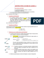 Resumos Da Matéria para o Exame de Quimica - I PDF