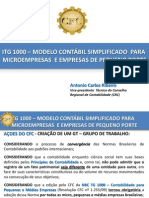 Itg 1000 - Modelo Contabil Simplificado para Microempresa e Empresa de Pequeno Porte