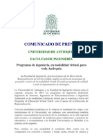 Comunicado de Prensa Facultad de Ingeniería PDF