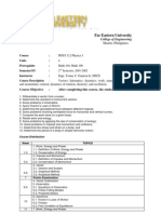 Phys 112 (Physics 1) Syllabus