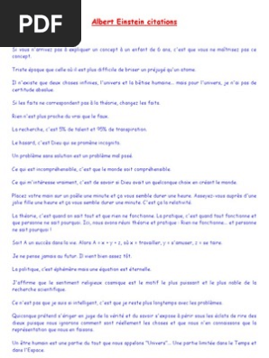 Albert Einstein Citations Dieu Albert Einstein