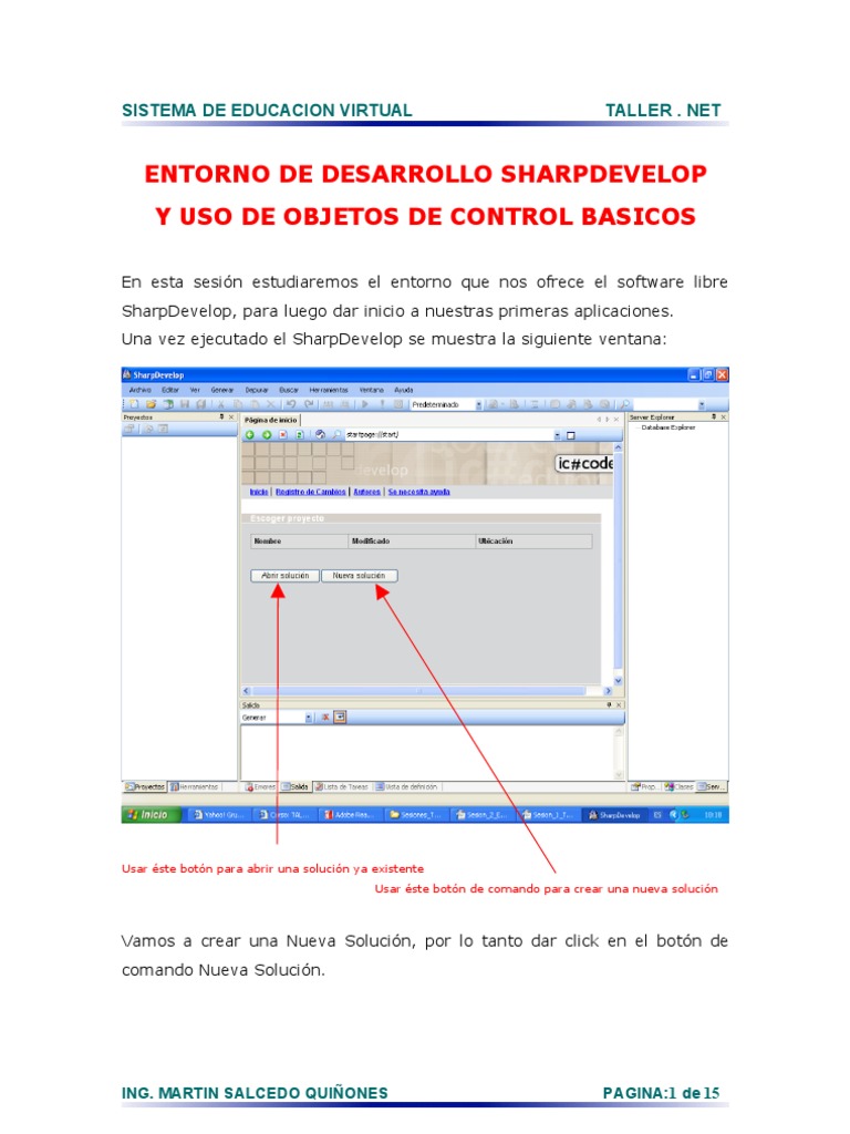 Introducción a SharpDevelop en .NET | PDF | C Sharp (lenguaje de ...