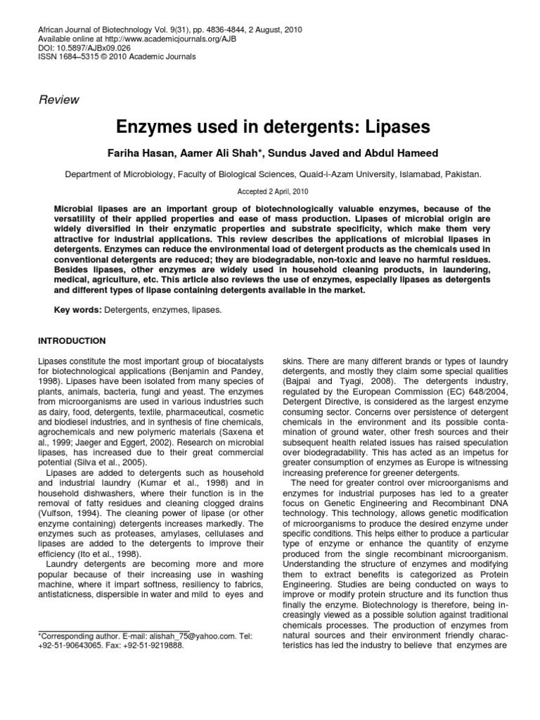 Enzymes Used in Detergents Detergent Sodium Hydroxide