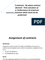 Assignment of contracts key rules and exceptions