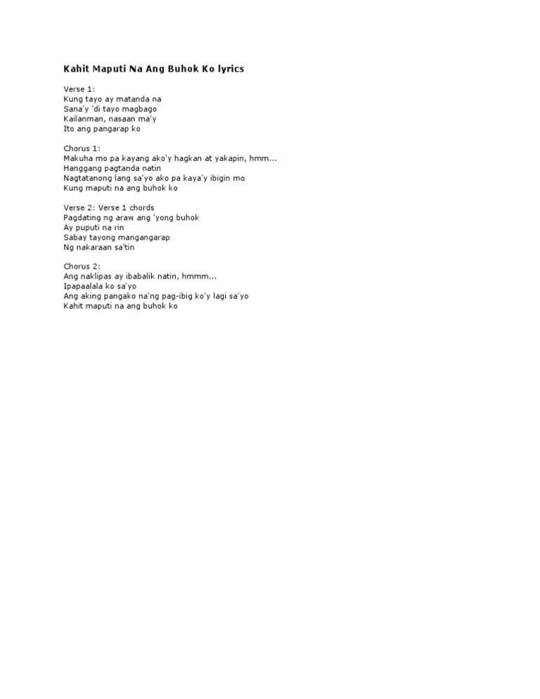 Kahit Maputi Na Ang Buhok Ko Pdf
