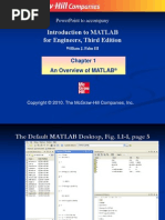 Introduction To MATLAB For Engineers, Third Edition: An Overview of MATLAB