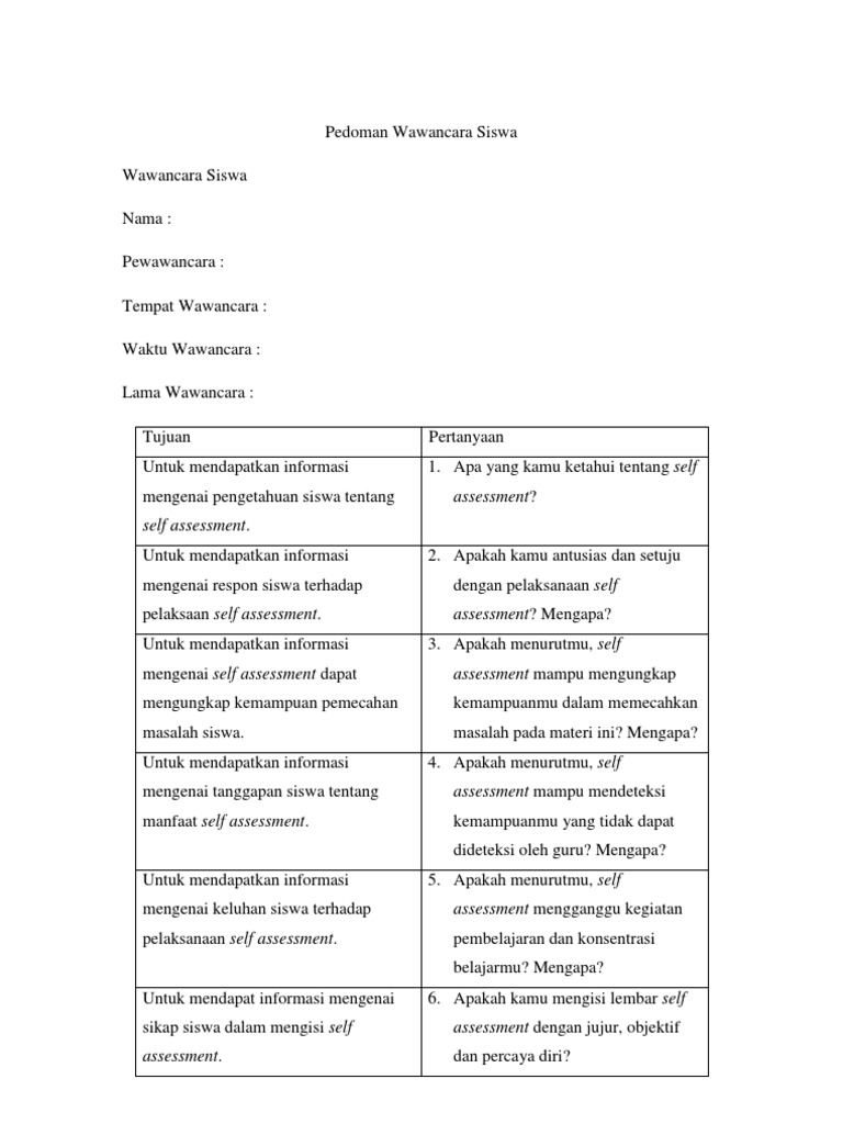 Contoh Kalimat Pembuka Wawancara