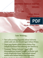 B. Ind Sebagai Bahasa Negara