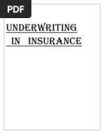 Download project report on Underwriting in Insurance by Mukesh Lal SN131157670 doc pdf