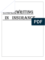 Project Report On Underwriting in Insurance