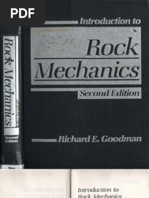 Goodman R E - Introduction To Rock Mechanics 2nd Edition | PDF
