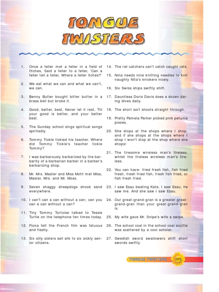 22 Free Printable Tongue Twisters Free Coloring Pages - vrogue.co